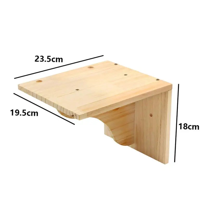 Cat Climbing Shelves Wall Mounted Cat Tree Wooden Furniture Scratcher Jumping Platform Rope Ladder Cat Sleeping and Playing