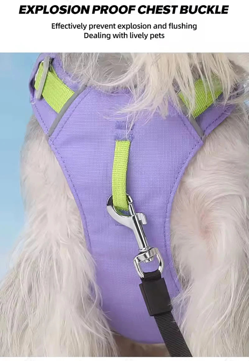 Pet Dog Harness Light Weight Reflective Dog Cat Chest Strap Belt  No Pull Soft Harness Vest Adjustable Outdoor Pets Harness