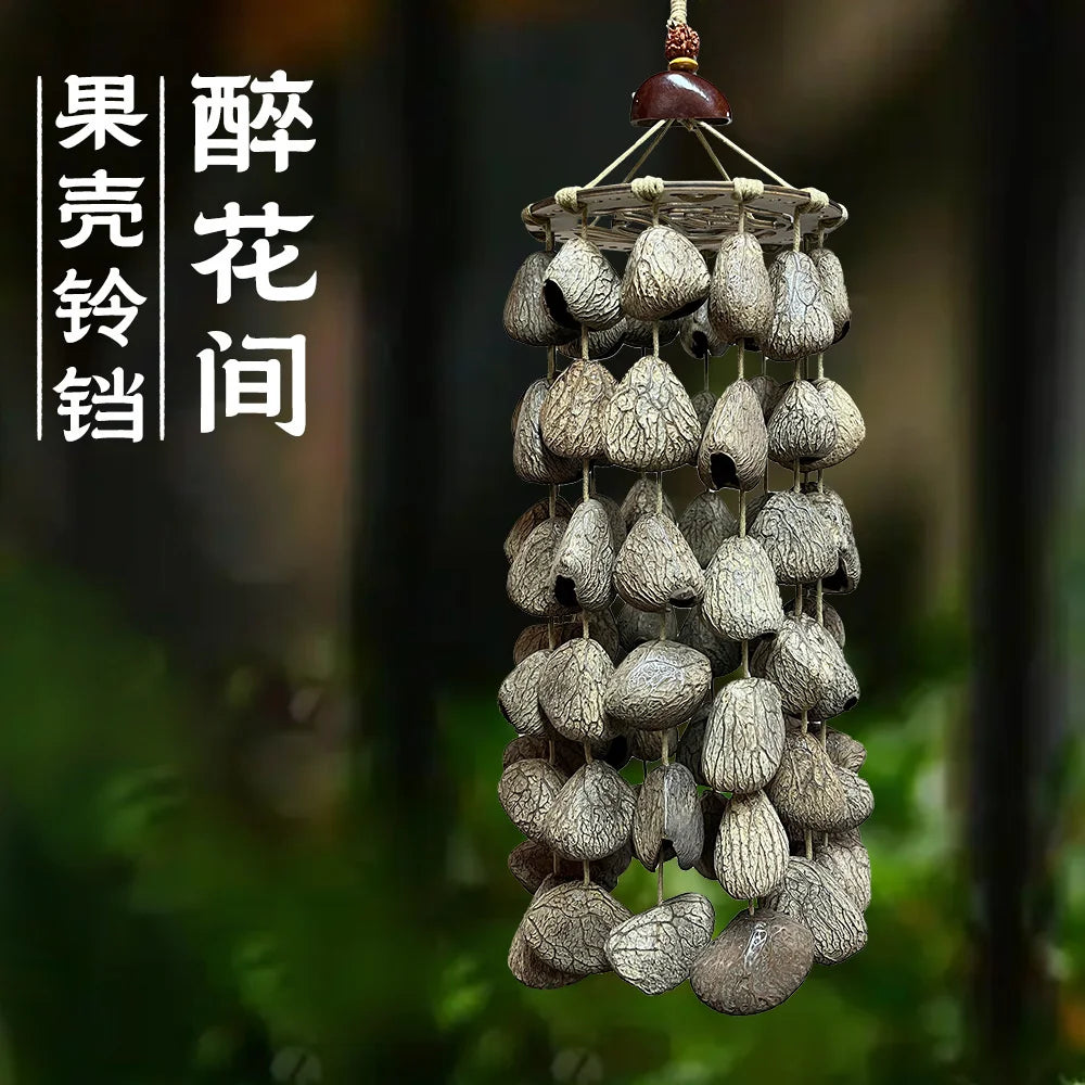 Natural Indonesian Seed Shell Hand Bell Wind Chime For Meditation Sound Therapy Yoga Altar Home Decor Boho Gift For Women