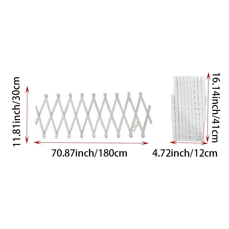 Expandable Garden Trellis, Thickened Plastic Lattice Fence Retractable Plant Support for Climbing Plants Vine Rose Ivy