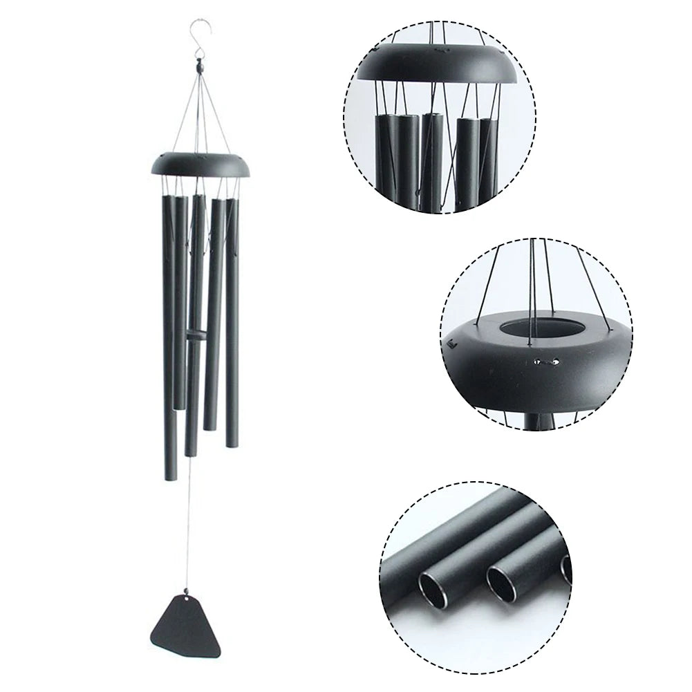 36in Aluminum Wind Chimes Tubes Outdoor Large Dark Toned Wind Chimes Adjustable For Outside Home Wedding Party Decoration Gifts