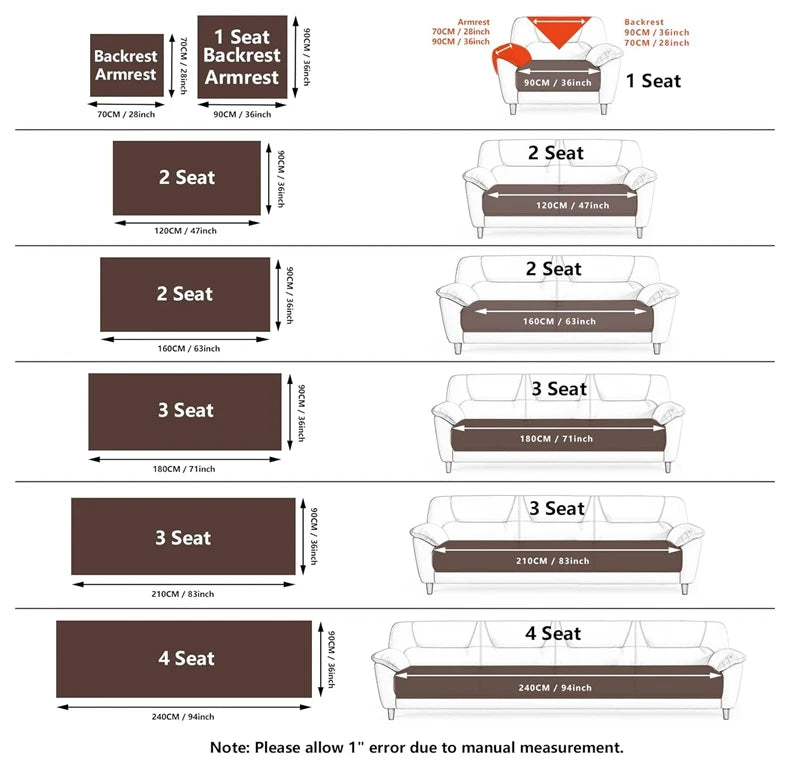 Soft Flannel Sofa Cover Non-Slip Quilted Furniture Protector Cushion for Living Room Couch Cover Warm Sofa Towel 1 Seat Pad