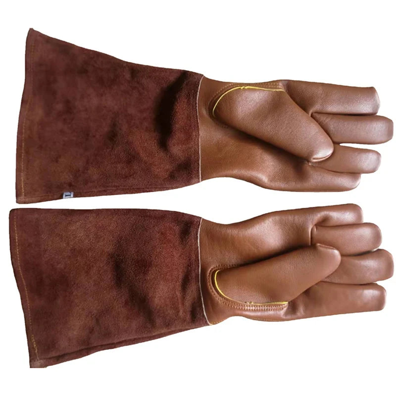 S-XL Gardening Gloves Rose Pruning Thorn Cut Proof Bushes Long Sleeve Leather Floral Gauntlet Welding Protection Gloves
