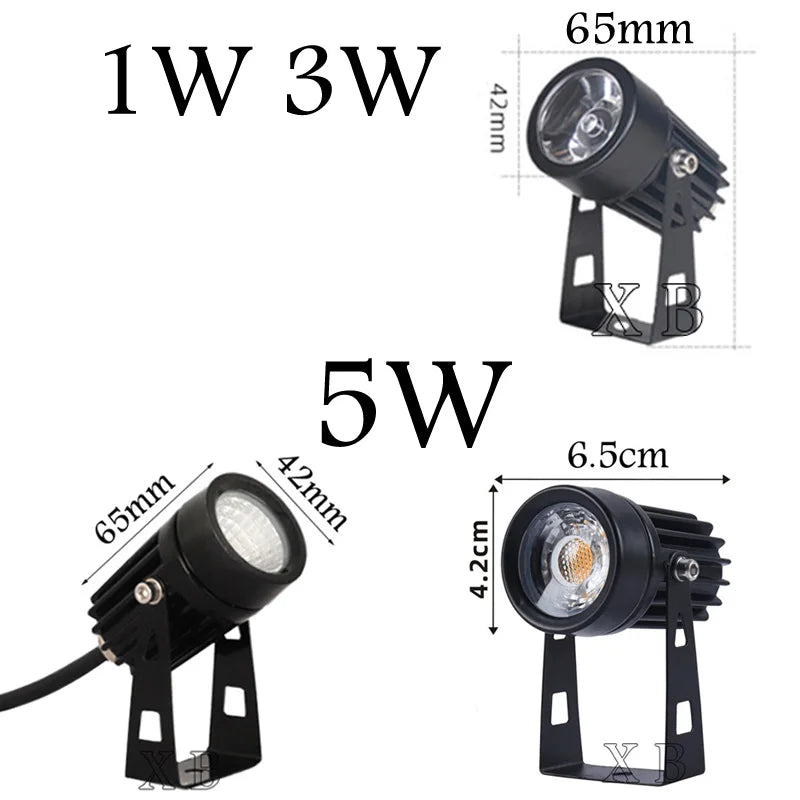 4PCS 1W 3W 5W 7W 10W LED Garden Lawn Lamp Outdoor LED Spike Light Waterproof Lighting Garden Path Spotlights AC 85-265V  DC12V