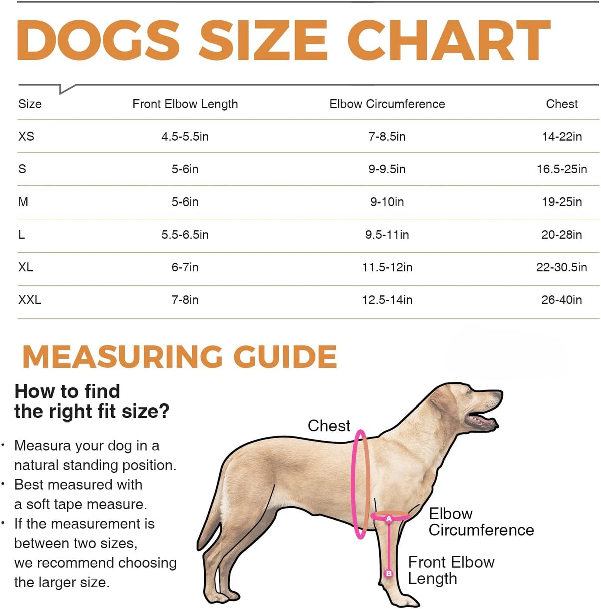 Dog Elbow Brace Protector Pads , Dog Front Leg Brace for Elbow Arthritis, Provides Elbow Support and Protection Front Leg XXL