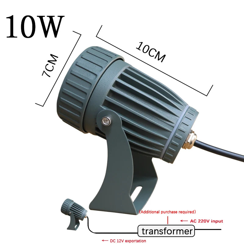 New LED Lawn Lamp COB Light 5W10W20W25W AC110V 220V Outdoor Waterproof Pathway Garden Spot Bulb Decor Landscape Lighting DC12V