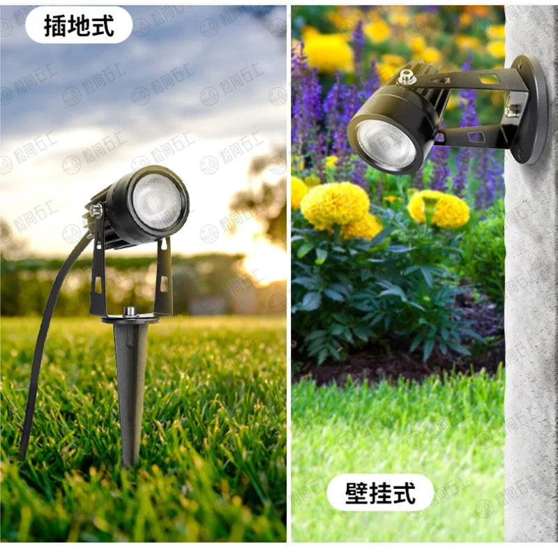 IP65 LED Lawn Lamp COB Light DC12V AC110V 220V Outdoor Waterproof IP65 Pathway Garden Spot Bulb 5W 3W Decor Landscape Light
