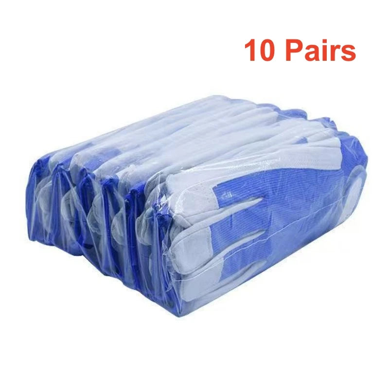 10 Pairs Leather Work Gloves For Gardening Driver Construction Work Welder Men and Women Sheepskin Working Glove