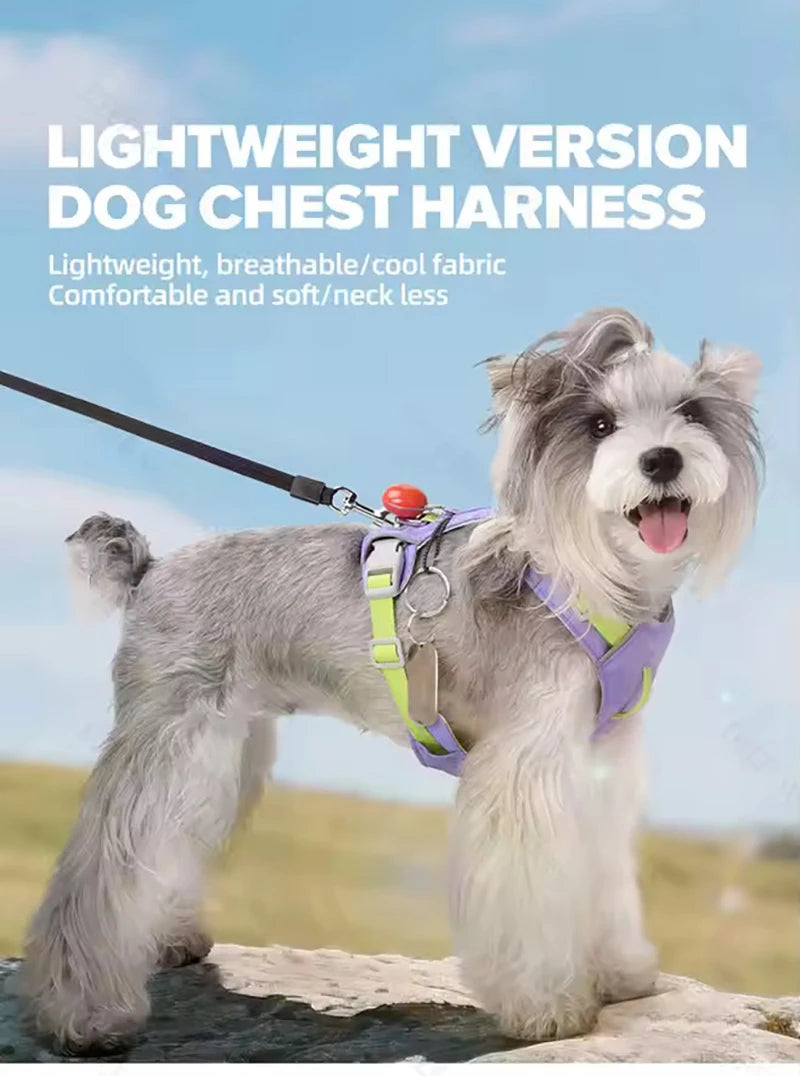 Pet Dog Harness Light Weight Reflective Dog Cat Chest Strap Belt  No Pull Soft Harness Vest Adjustable Outdoor Pets Harness