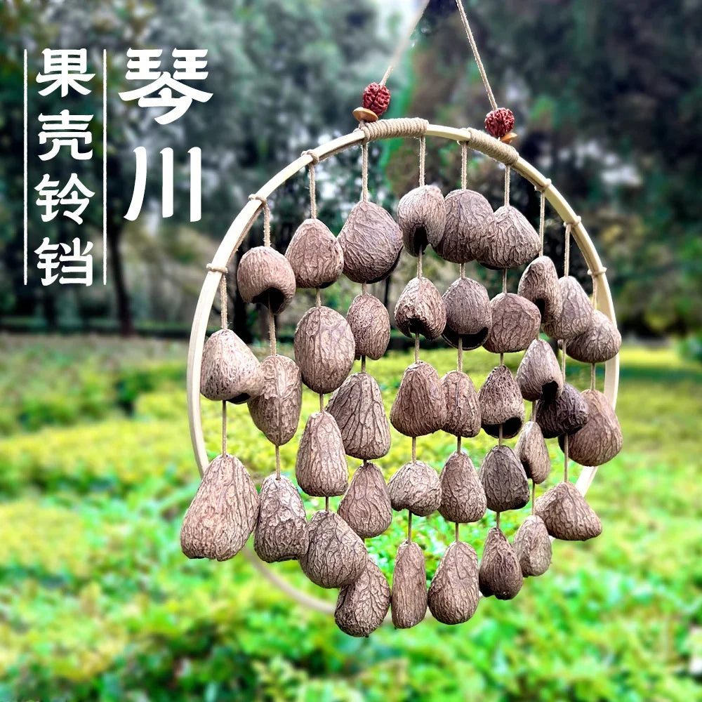 Natural Indonesian Seed Shell Hand Bell Wind Chime For Meditation Sound Therapy Yoga Altar Home Decor Boho Gift For Women