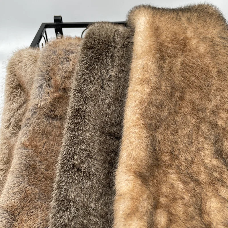 1.2cm Long Imitation Rabbit Fur Fur Plush Fabric for Sofa Carpet Doll Clothing Soft Decoration Cloth Diy Sewing Material