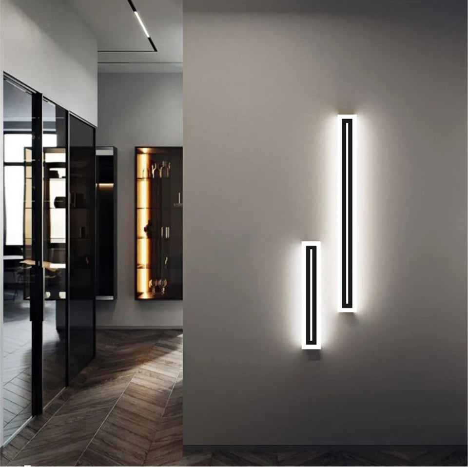 LED Long Wall Lamp Outdoor Waterproof IP65 Lighting Fixtures Aluminum Wall Mounted Garden Light for Porch Villa 110V 220V Sconce