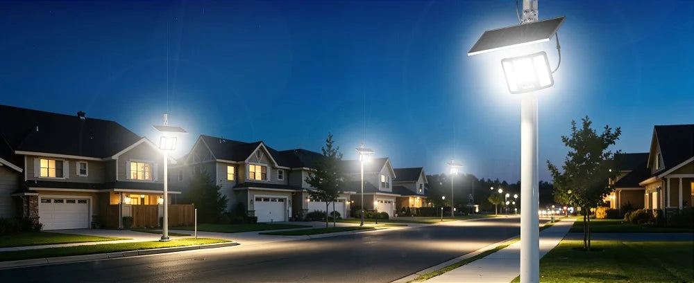 intelamp Long Life 20000mah High Bright Outdoor Solar Flood Light With Super Large Solar Panel 3 Color Mode For Garden Yard Path