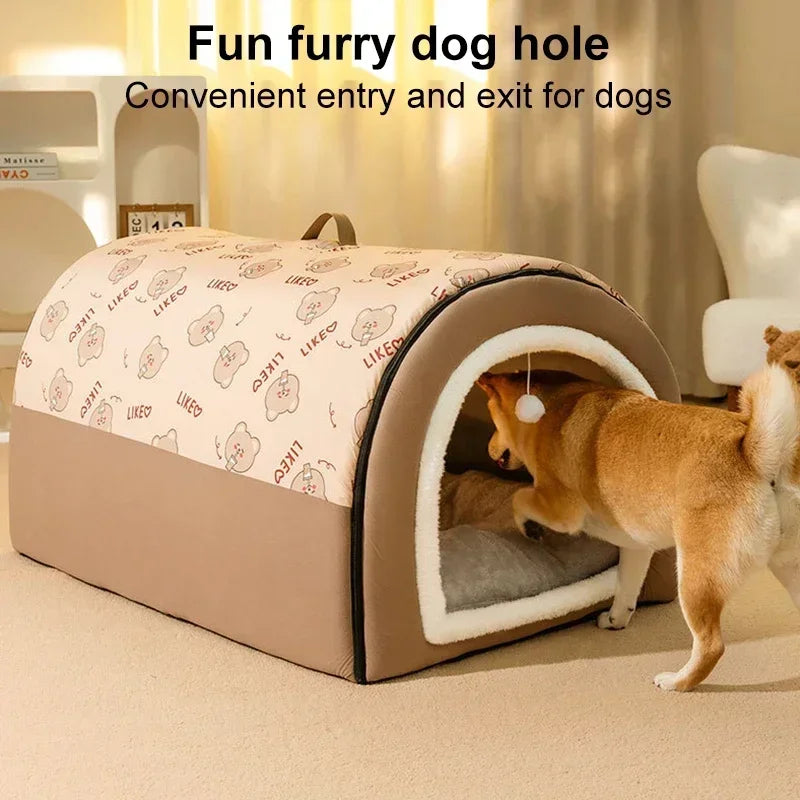 Hot Winter Warm Dog Removable Pet Dog Bed Cozy Pet Nest for Small Medium Dogs Cats Sleeping Bed Comfortable Pet House Supplies