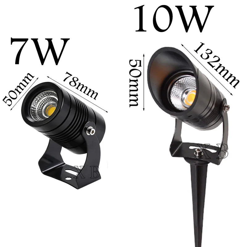 4PCS 1W 3W 5W 7W 10W LED Garden Lawn Lamp Outdoor LED Spike Light Waterproof Lighting Garden Path Spotlights AC 85-265V  DC12V
