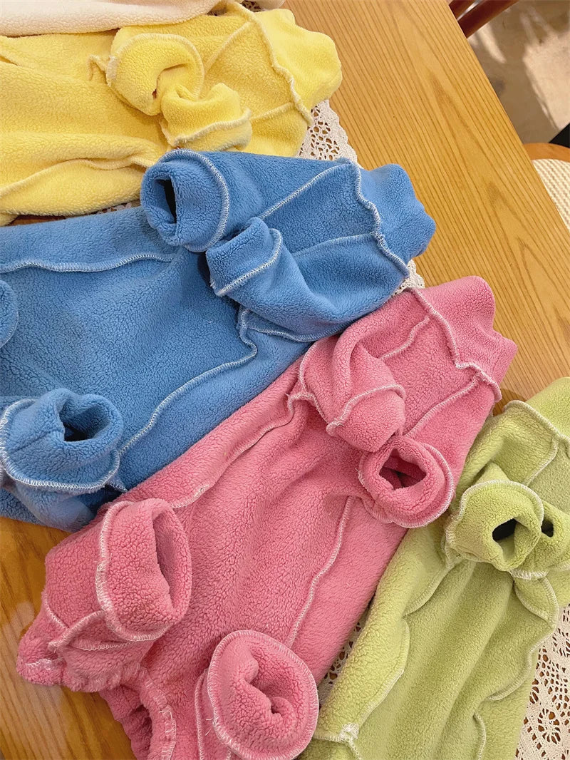 Fleece Coat for Sphynx Cat Warm Sweatshirt 4-legged Jumpsuit for Kittens Dogs soft Loungewear for Male Cat Devon Rex Sweater