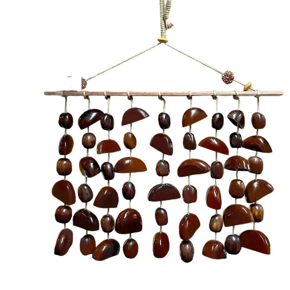 Natural Indonesian Seed Shell Hand Bell Wind Chime For Meditation Sound Therapy Yoga Altar Home Decor Boho Gift For Women